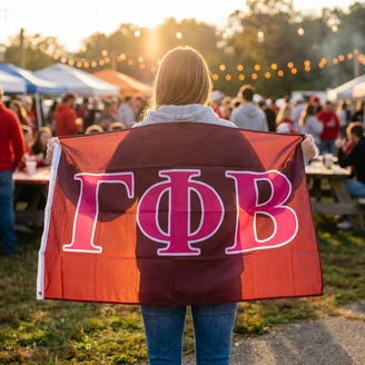 Gamma Phi Beta Big Greek Letter Flag