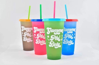Sorority Shop Gamma Phi Beta Color Changing Cups (Set of 4) 