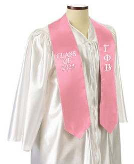 Gamma Phi Beta Embroidered Graduation Sash Stole