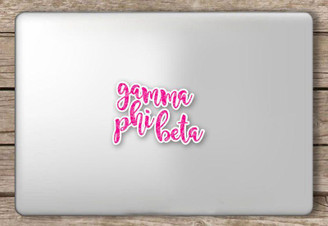  Gamma Phi Beta Script Sticker 