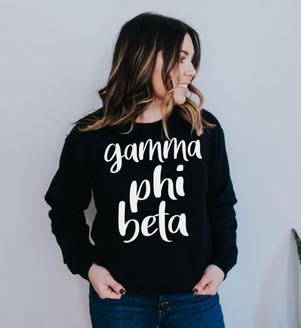  Gamma Phi Beta Script Crew Sweatshirt 