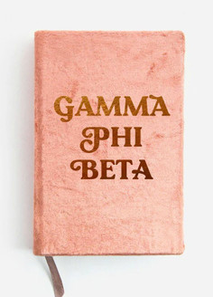 Sorority Shop Gamma Phi Beta Velvet Notebook 