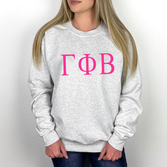  Gamma Phi Beta Lettered World Famous Greek Crewneck 