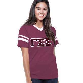  DISCOUNT-Gamma Sigma Sigma Jersey With Greek Applique Letters 