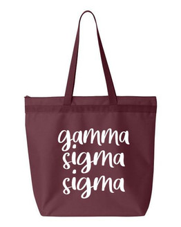  Gamma Sigma Sigma Script Tote Bag 