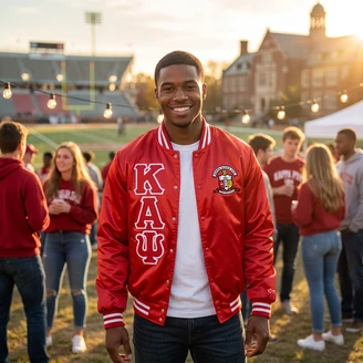 Greek Jackets - Satin W/ Crest