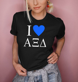 I Love Alpha Xi Delta T-Shirts