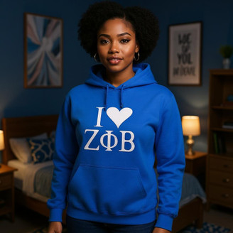 I Love Zeta Phi Beta Hooded Sweatshirt