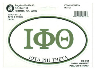  Iota Phi Theta Euro Decal Oval Sticker 