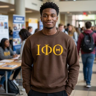 Iota Phi Theta Lettered World Famous Greek Crewneck