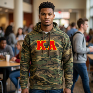 DISCOUNT-Kappa Alpha Camo Pullover Hooded Sweatshirt