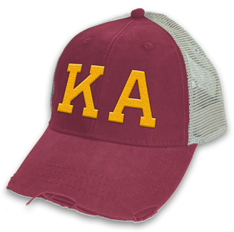 Kappa Alpha Distressed Trucker Hat