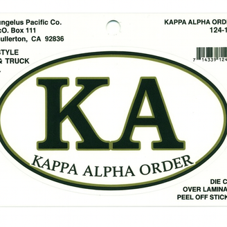 Kappa Alpha Euro Decal Oval Sticker