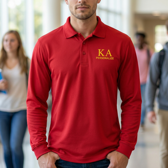 Kappa Alpha-World Famous Long Sleeve Dry Fit Polo