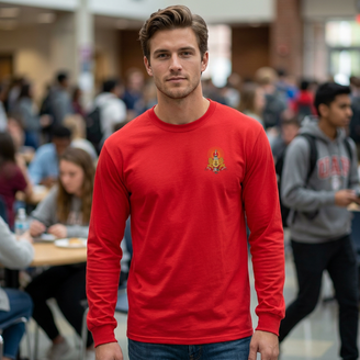 DISCOUNT-Kappa Alpha Fraternity Crest - Shield Longsleeve Tee