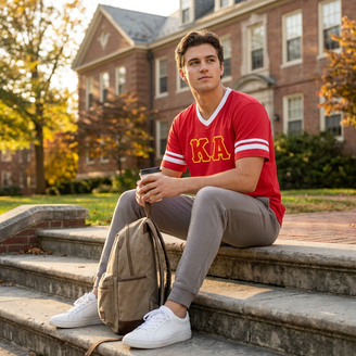 DISCOUNT-Kappa Alpha Jersey With Greek Applique Letters