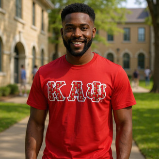 Kappa Alpha Psi Fraternity Crest - Shield Twill Letter Tee