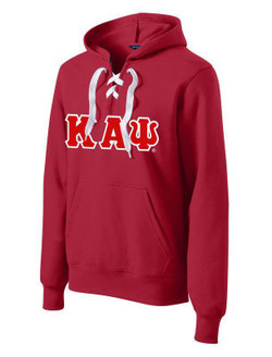 DISCOUNT-Kappa Alpha Psi Lace Up Pullover Hooded Sweatshirt