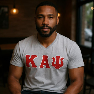 DISCOUNT- Kappa Alpha Psi Lettered V-Neck T-Shirt