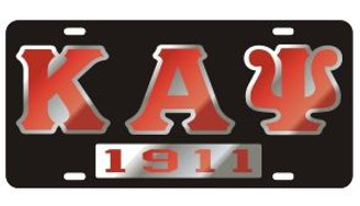 Kappa Alpha Psi License Plate - Black, Founded