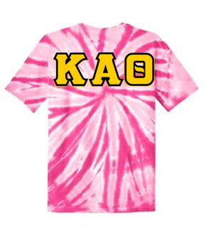 DISCOUNT-Kappa Alpha Theta Lettered Tie-Dye t-shirts