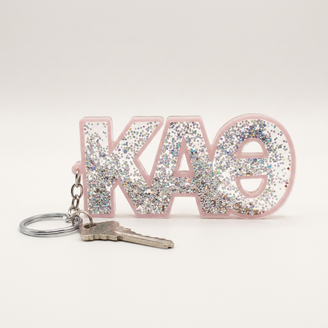 Kappa Alpha Theta Glitter Keychain