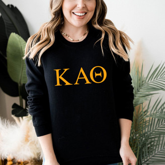 Kappa Alpha Theta Lettered World Famous Greek Crewneck