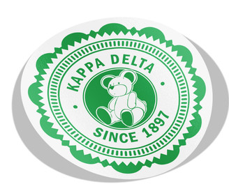 Kappa Delta 5" Sorority Seal Bumper Sticker