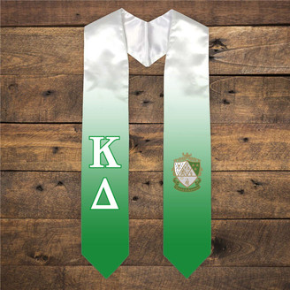 Kappa Delta Extra Fancy Simple Greek Graduation Stole W Crest