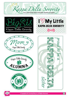 Kappa Delta Family Sticker Sheet