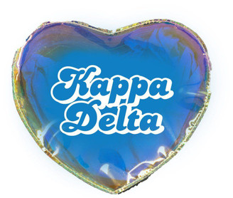 Sorority Shop Kappa Delta Heart Shaped Makeup Bag 