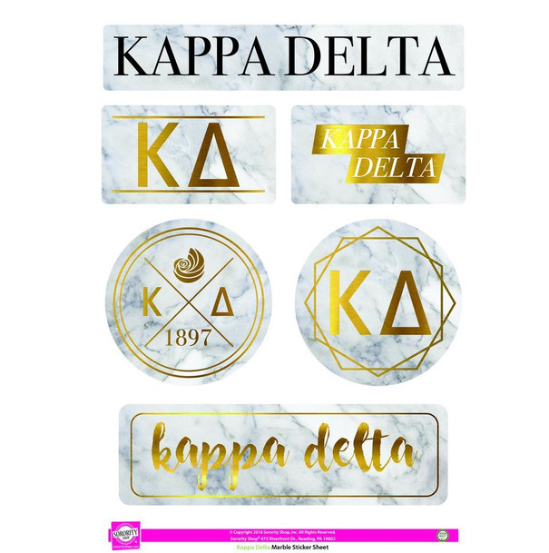 Kappa Delta Marble Sticker Sheet