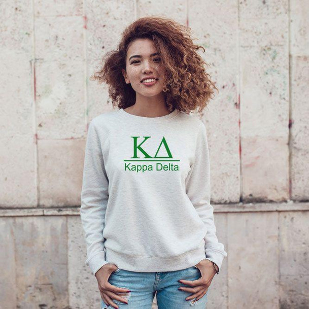  Kappa Delta Message Crewneck Sweatshirts 