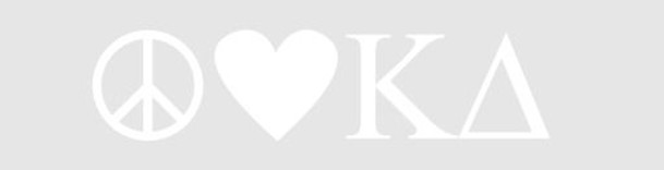 Kappa Delta Peace, Love Sticker