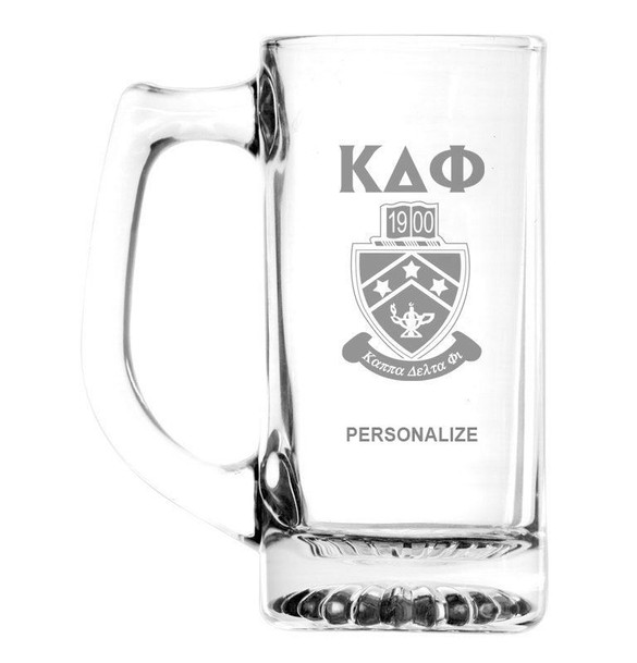 Kappa Delta Phi Glass Engraved 25 Ounce Mug