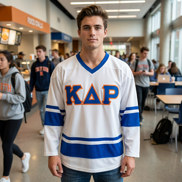 DISCOUNT-Kappa Delta Rho Breakaway Lettered Hockey Jersey
