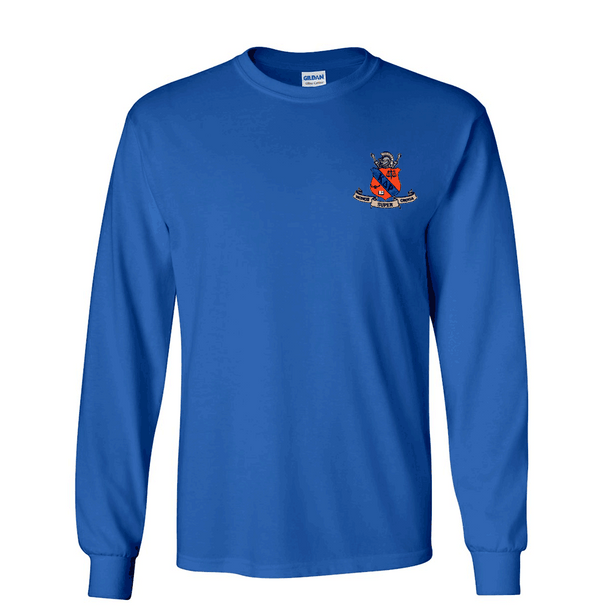  DISCOUNT-Kappa Delta Rho Fraternity Crest - Shield Longsleeve Tee 