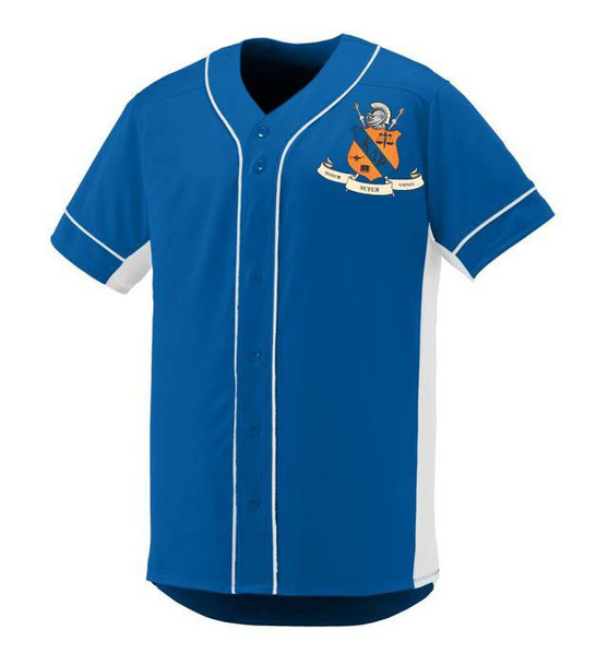  Kappa Delta Rho Game 7 Full-Button Baseball Jersey 