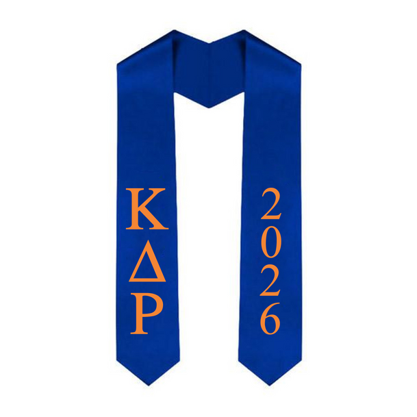 Kappa Delta Rho Greek Lettered Graduation Sash Stole With Year - Best Value