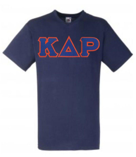  DISCOUNT- Kappa Delta Rho Lettered V-Neck T-Shirt 