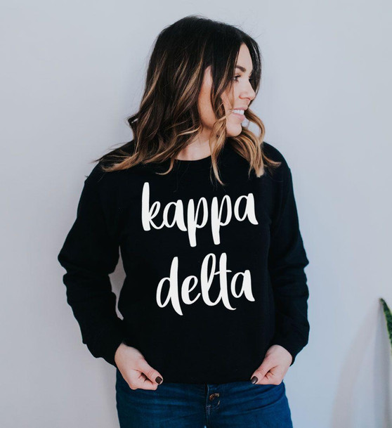  Kappa Delta Script Crew Sweatshirt 