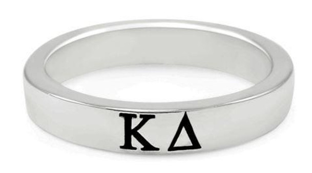 TCS Kappa Delta Sterling Silver Skinny Band Ring 