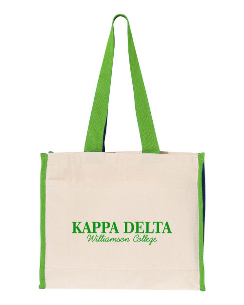 Kappa Delta Tote with Contrast-Color Handles