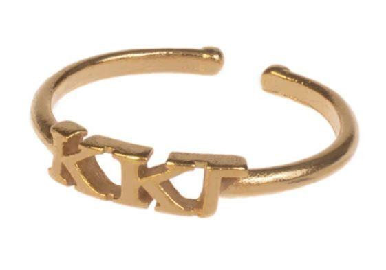 Chic Greek- Shawn Paul Kappa Kappa Gamma Adjustable Letter Ring 