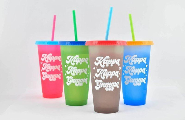 Sorority Shop Kappa Kappa Gamma Color Changing Cups (Set of 4) 