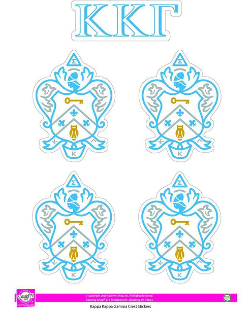 Sorority Shop Kappa Kappa Gamma Crest Sticker Sheet 