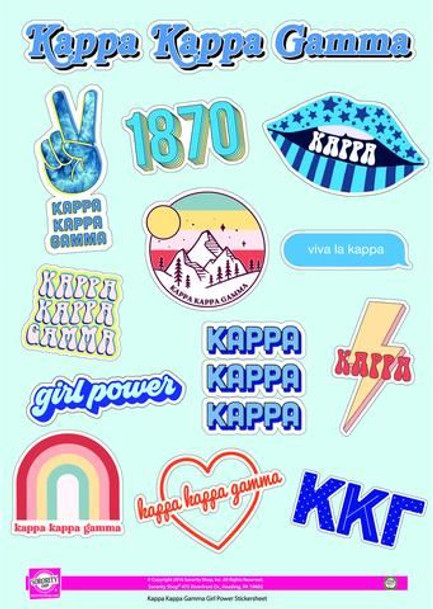 Kappa Kappa Gamma Girl Power Stickers