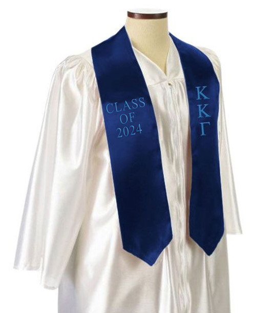 Kappa Kappa Gamma Embroidered Graduation Sash Stole