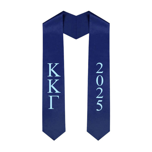  Kappa Kappa Gamma Greek Lettered Graduation Sash Stole With Year - Best Value 