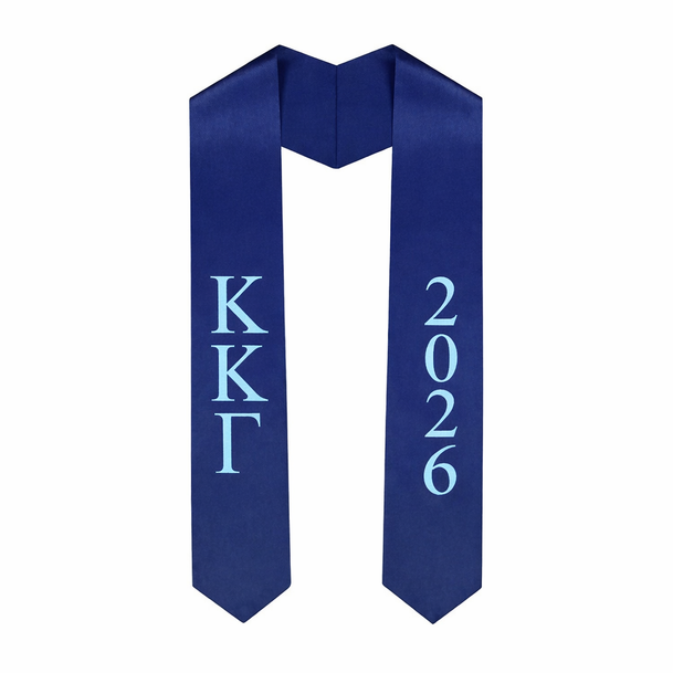 Kappa Kappa Gamma Greek Lettered Graduation Sash Stole With Year - Best Value